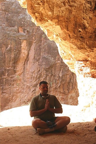 Sameer Gupta in quiet meditation practice